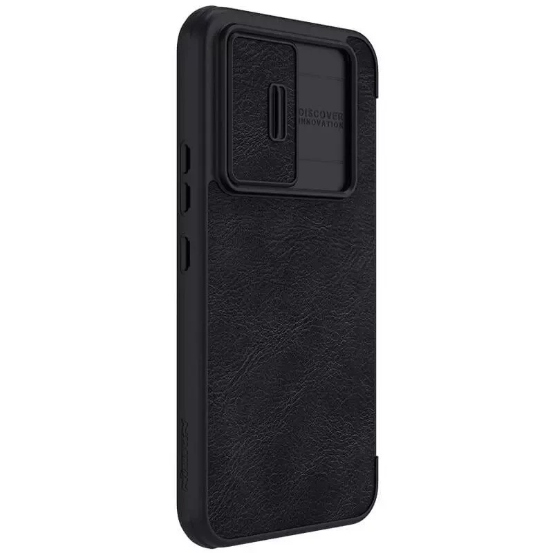 Кожаный чехол-книжка Nillkin Qin Pro Camshield для Samsung Galaxy S25 Ultra – Черный. Фото 5 Кожаный чехол-книжка Nillkin Qin Pro Camshield для Samsung Galaxy S25 Ultra – Черный. Фото 5 из 5
