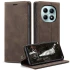Кожаный чехол-книжка CaseMe Velvet Nubuck для Xiaomi Redmi Note 15 4G/5G (EU) – Coffee. Фото 2 из 4