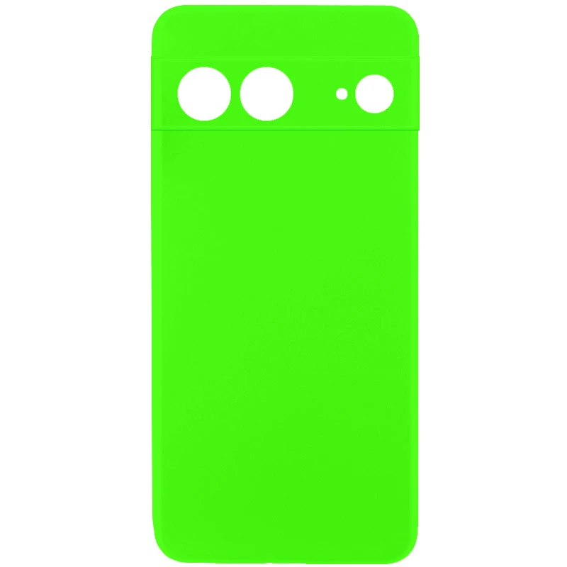 Цветной силиконовый чехол GETMAN с закрытой камерой на Google Pixel 7 – Салатовый / Neon Green. Фото 1 из 1