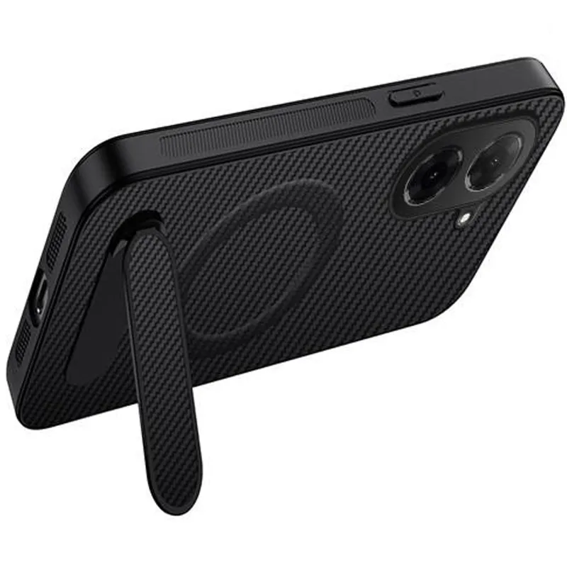 TPU+PC чохол Carbon Kickstand Magnetic Case для Xiaomi Redmi A5 (Europe version) – Black. Фото 2 з 3