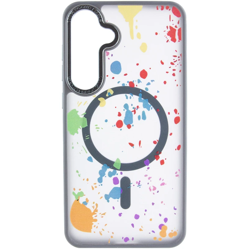 Чехол абстракция рисования с MagSafe для Samsung Galaxy S25+ – Titanium grey. Фото 3 из 7