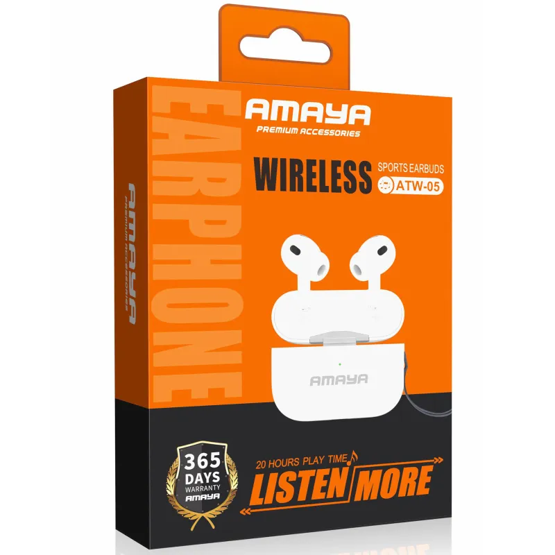 Беспроводные TWS наушники Amaya ATW-05 – White. Фото 2 из 2