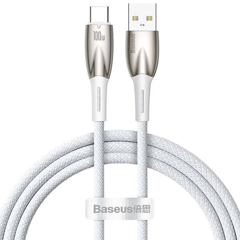 Дата кабель Baseus Glimmer Series Fast Charging Data Cable USB to Type-C 100W 1m (CADH00040) фото 1 з 2