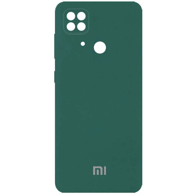 

Чехол Silicone Case с закрытым низом и защитой камеры для Xiaomi Redmi 10C (Зеленый / Pine green), Зелений / pine green