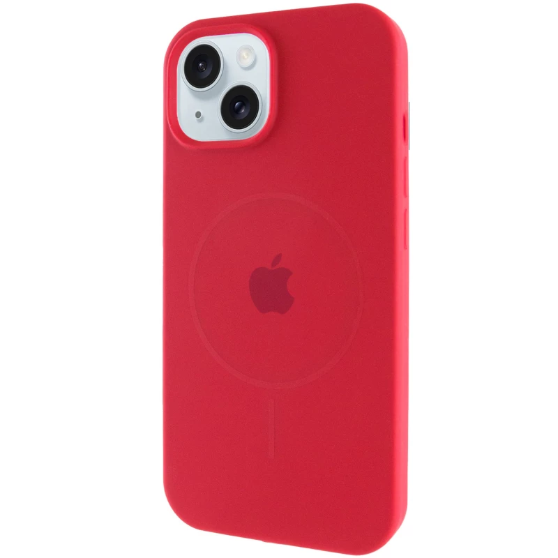 Чохол Silicone Armor Max with MagSafe для Apple iPhone 15 (6.1") – Червоний / Deep Red. Фото 2 з 6