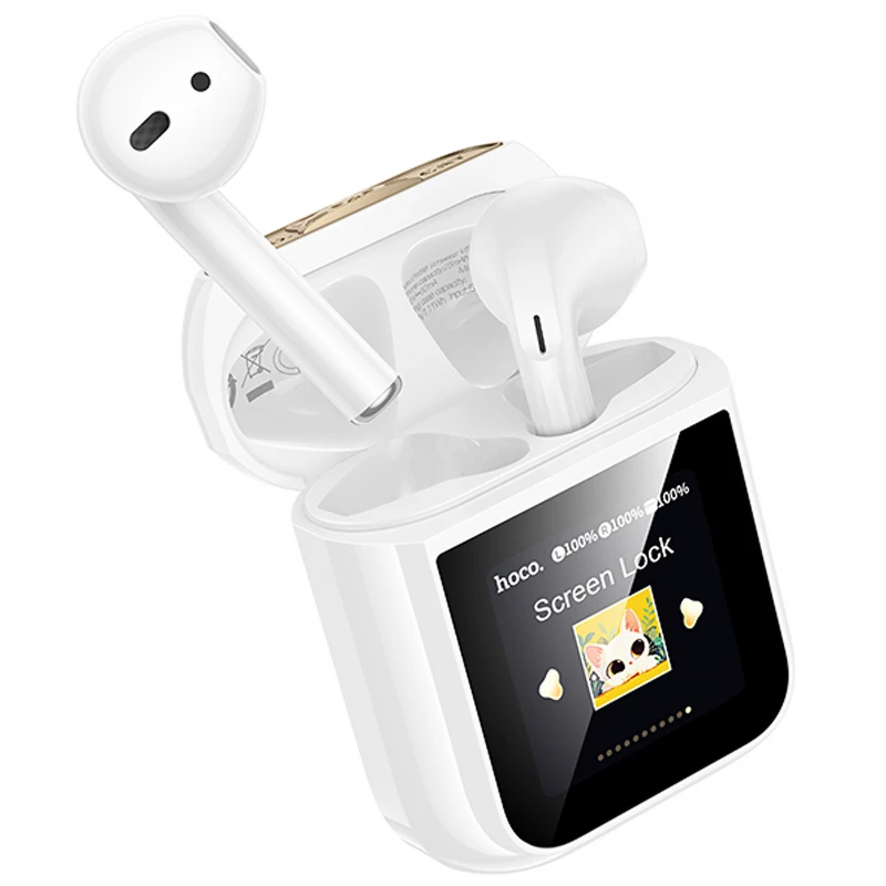 Бездротові TWS навушники Hoco EW86 Cat – White. Фото 3 з 7