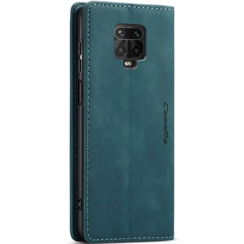 Кожаный чехол-книжка CaseMe Velvet Nubuck для Xiaomi Redmi Note 9s / Note 9 Pro / Note 9 Pro Max – Green. Фото 4 из 5