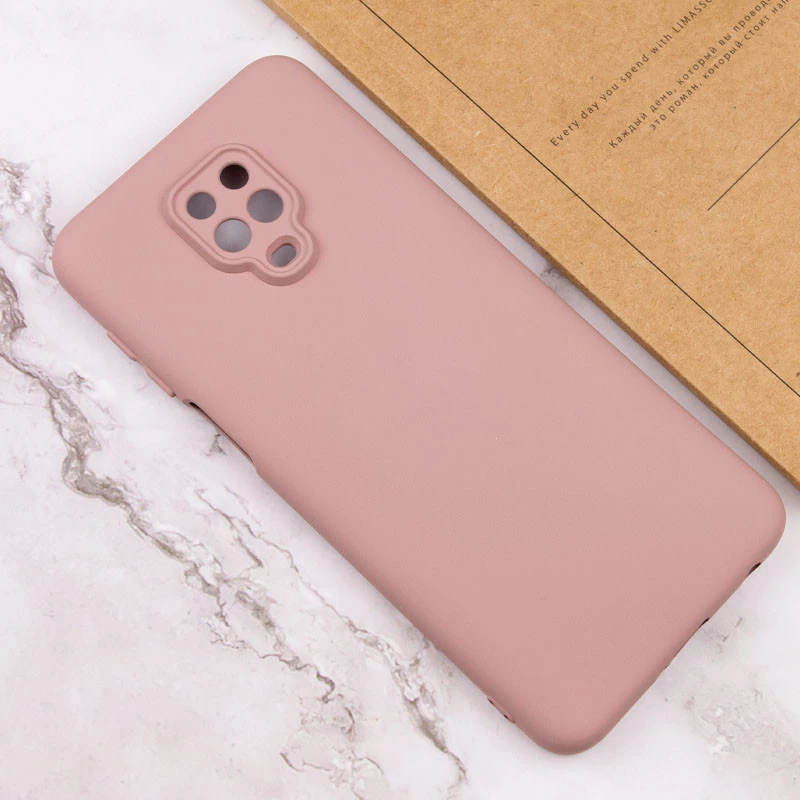 Цветной силиконовый чехол GETMAN с закрытой камерой на Xiaomi Redmi Note 9s / Note 9 Pro / Note 9 Pro Max – Розовый / Pink Sand. Фото 5 из 5