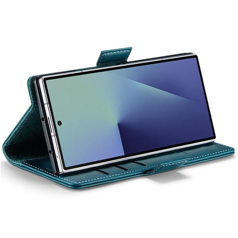 Кожаный чехол-книжка CaseMe Velvet Matte для Samsung Galaxy Z Fold7 – Green. Фото 4 из 5
