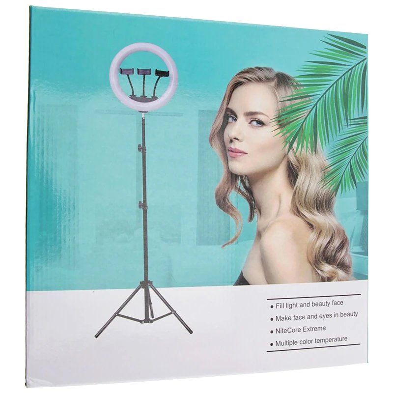 Кільцева світлодіодна LED лампа XD360 14" – Black. Фото 2 з 3