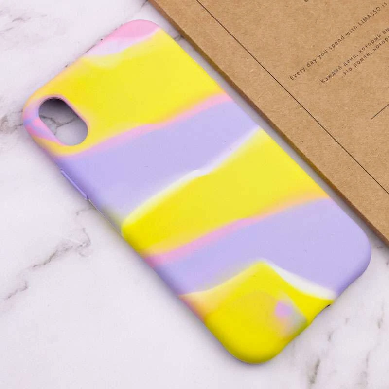Чехол Акварель Silicone Case для Apple iPhone XR (6.1") – Сиренево-желтый. Фото 5 из 7