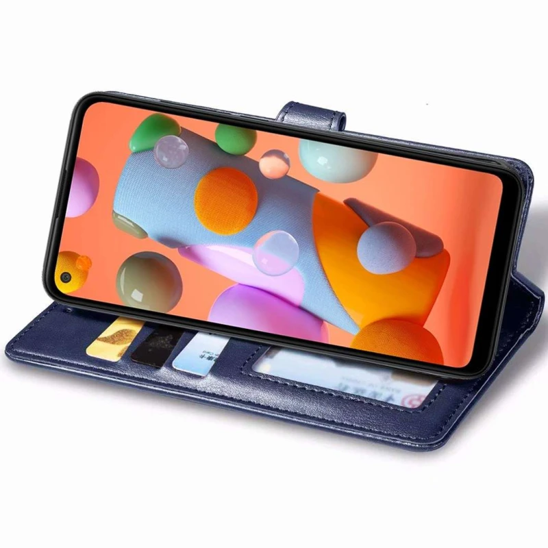 Чехол-книжка GETMAN Gallant  для Samsung Galaxy A11 – Синий. Фото 3 из 3