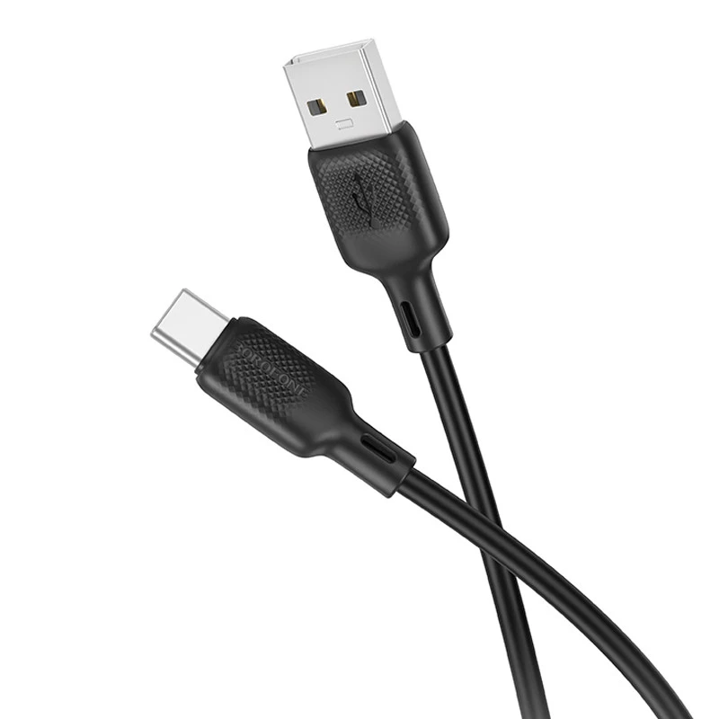 Дата кабель Borofone BX113 Lenny USB to Type-C 3A (2m) – Black. Фото 3 з 6
