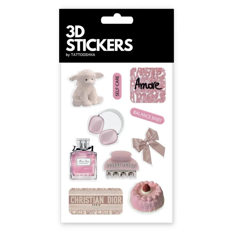 Стікер-набір 3D до 10*15см XXL – Amore (8 pcs). Фото 1 з 3