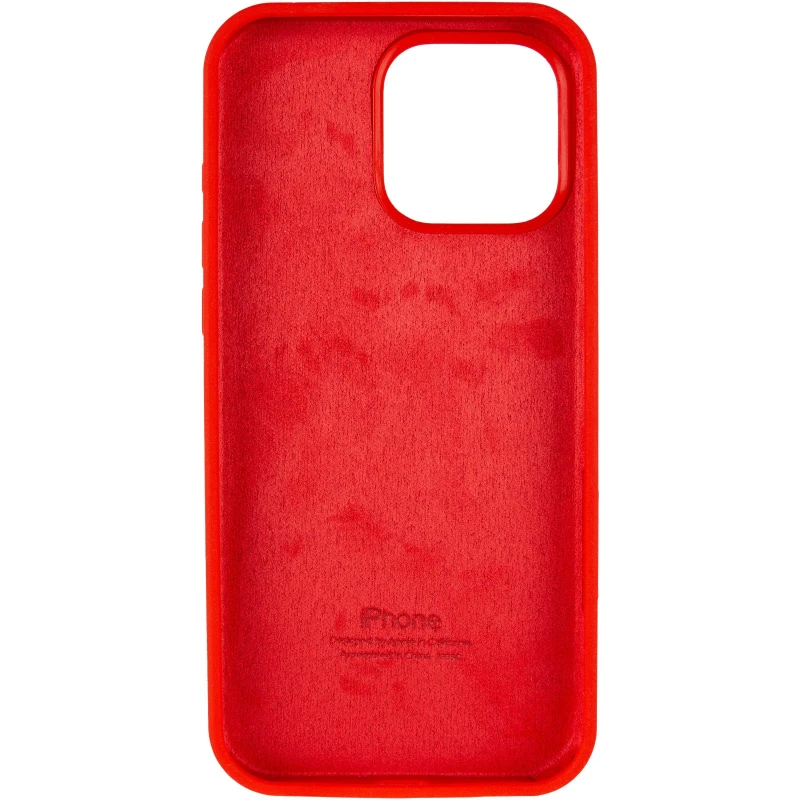 Чехол Silicone Case с закрытым низом для Apple iPhone 15 Pro Max (6.7") – Красный / Red. Фото 6 из 8