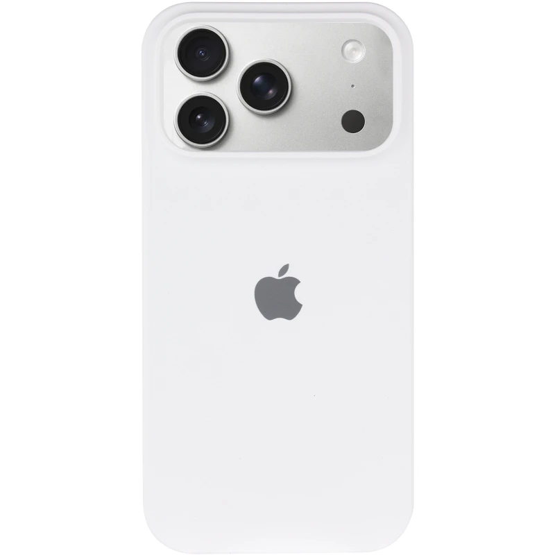 Чохол Silicone Case з закритим низом на Apple iPhone 17 Pro (6.3") – Білий / White. Фото 3 з 6
