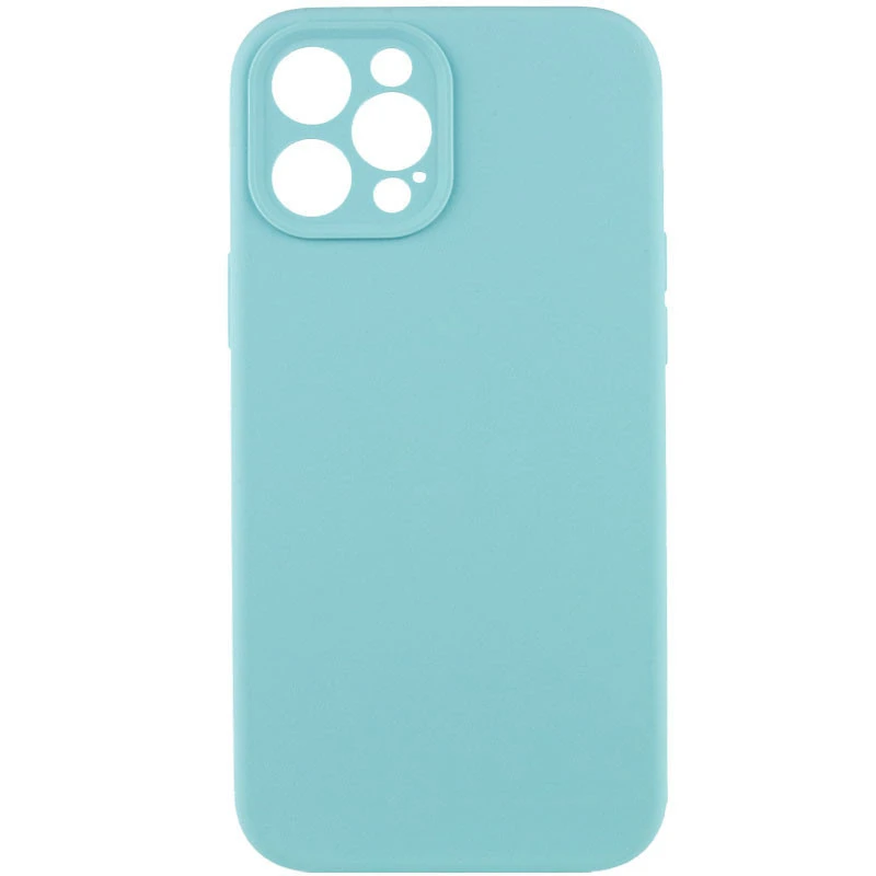 Чохол з захистом камери Silicone Case для Apple iPhone 12 Pro Max (6.7") – Бірюзовий / Marine Green. Фото 1 з 7
