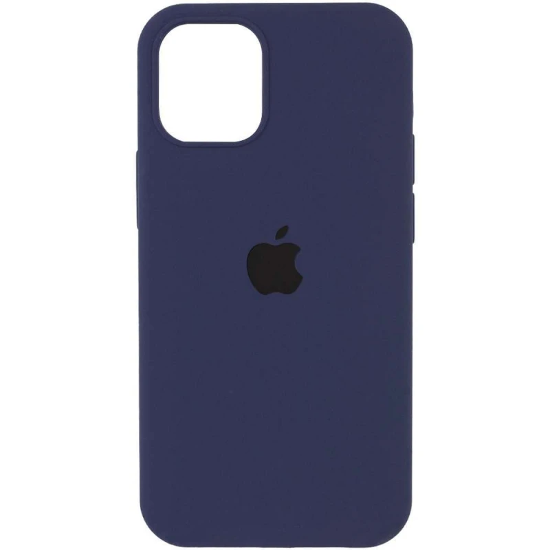 

Чехол Silicone Case с закрытым низом для Apple iPhone 12 (6.1") (Темный Синий / Midnight Blue), Темний синій / midnight blue