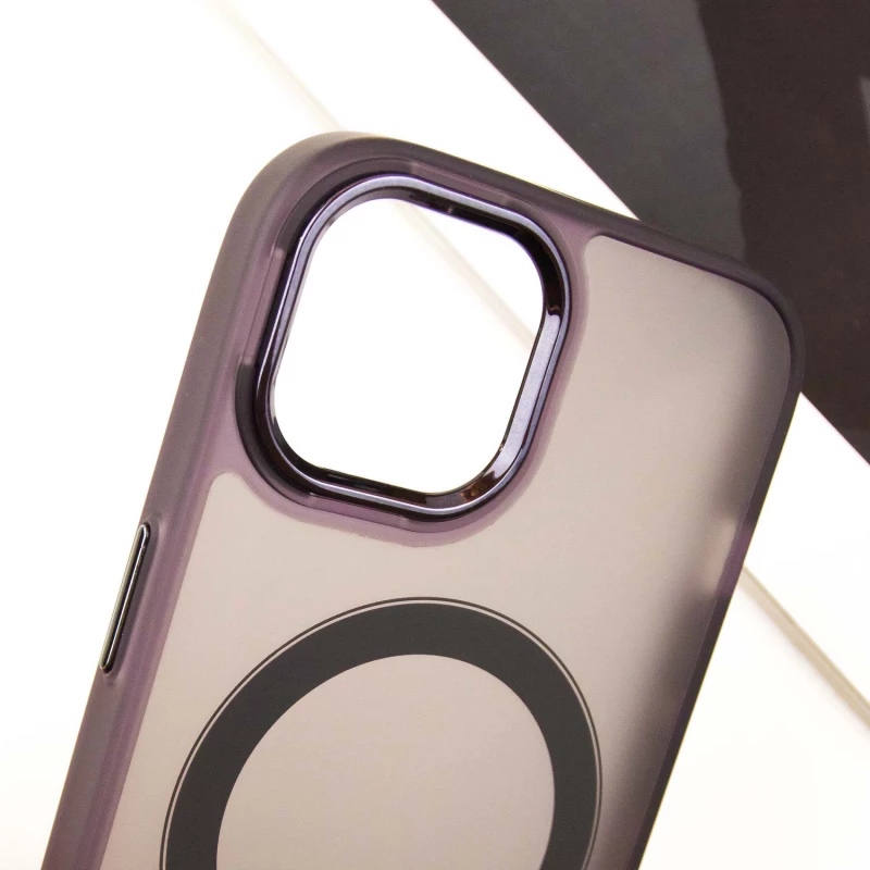 Кольоровий TPU+PC з MagSafe на Apple iPhone 14 (6.1") – Dark Purple. Фото 7 з 10