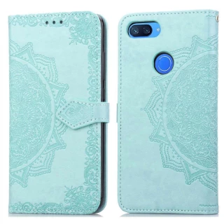 Кожаный чехол-книжка Art Case с визитницей для Xiaomi Mi 8 Lite / Mi 8 Youth (Mi 8X) — Бирюзовый