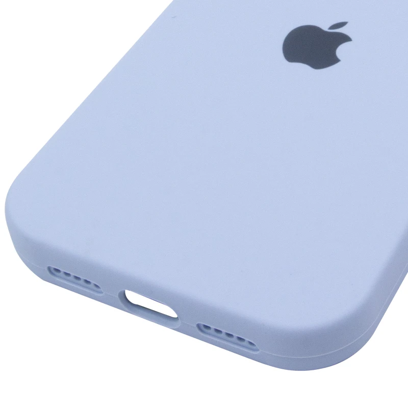 Чехол Silicone Case (AA) Logo with MagSafe для Apple iPhone 17 Pro Max (6.9") – Голубой / Lilac Blue. Фото 10 из 11