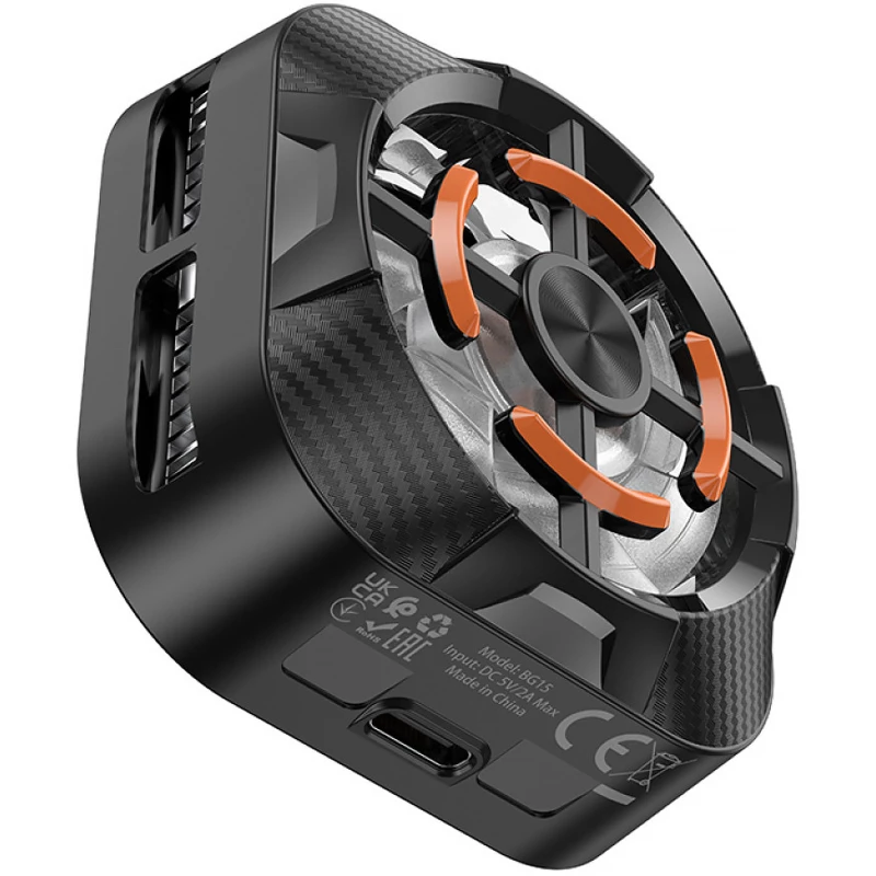 Охолоджуючий кулер для мобільного телефону Borofone BG15 Travel magnetic – Black. Фото 4 з 6