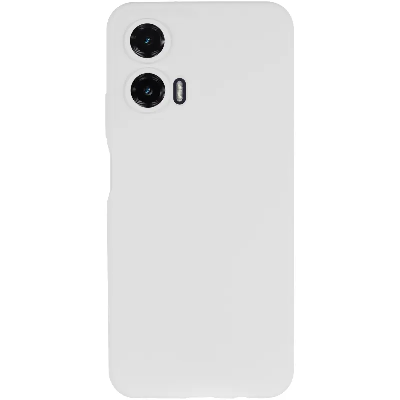 Чехол Silicone Case Lakshmi Premium з закритою камерою на Motorola Moto G35 – Белый / White. Фото 3 из 6