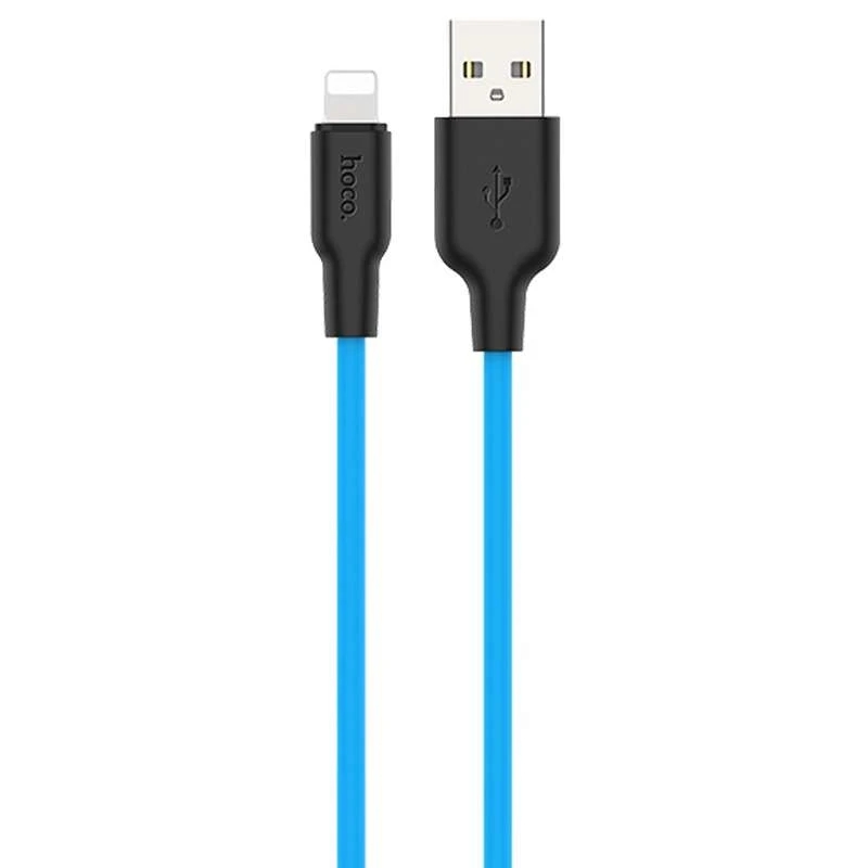 

Дата кабель Hoco X21 Plus Silicone Lightning Cable (1m) (Black / Blue)