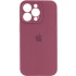 Чохол Silicone Case з захистом камери на Apple iPhone 15 Pro (6.1") – Бордовий / Plum. Фото 1 з 4