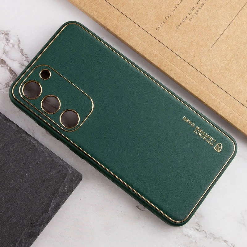 Шкіряний чохол Xshield на Samsung Galaxy S24+ – Зелений / Army Green. Фото 8 з 10