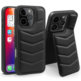 Шкіряна накладка Пуховик з Magnetic Safe на Apple iPhone 16 Pro Max фото 1 з 6