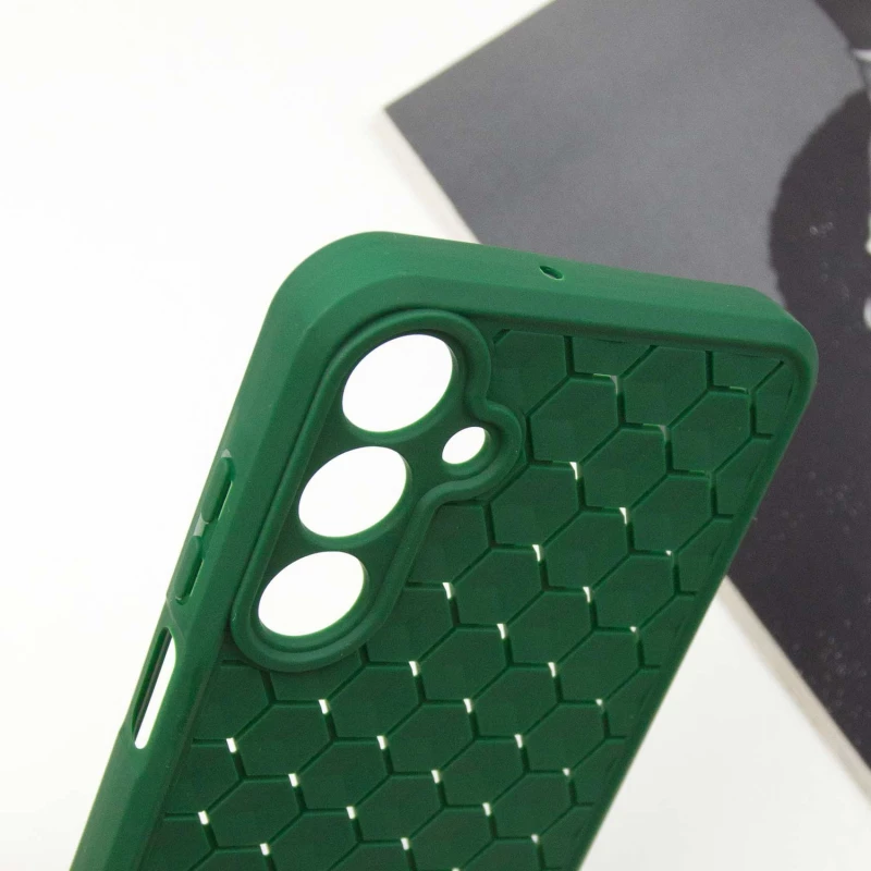 Силиконовый чехол сотами для Samsung Galaxy A25 5G – Зеленый / Cyprus Green. Фото 7 из 7
