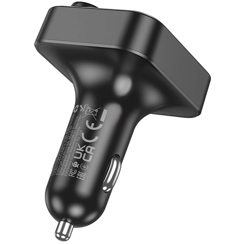 АЗУ FM модулятор Hoco E85 Tiger PD20W+QC3.0 – Black. Фото 5 из 8