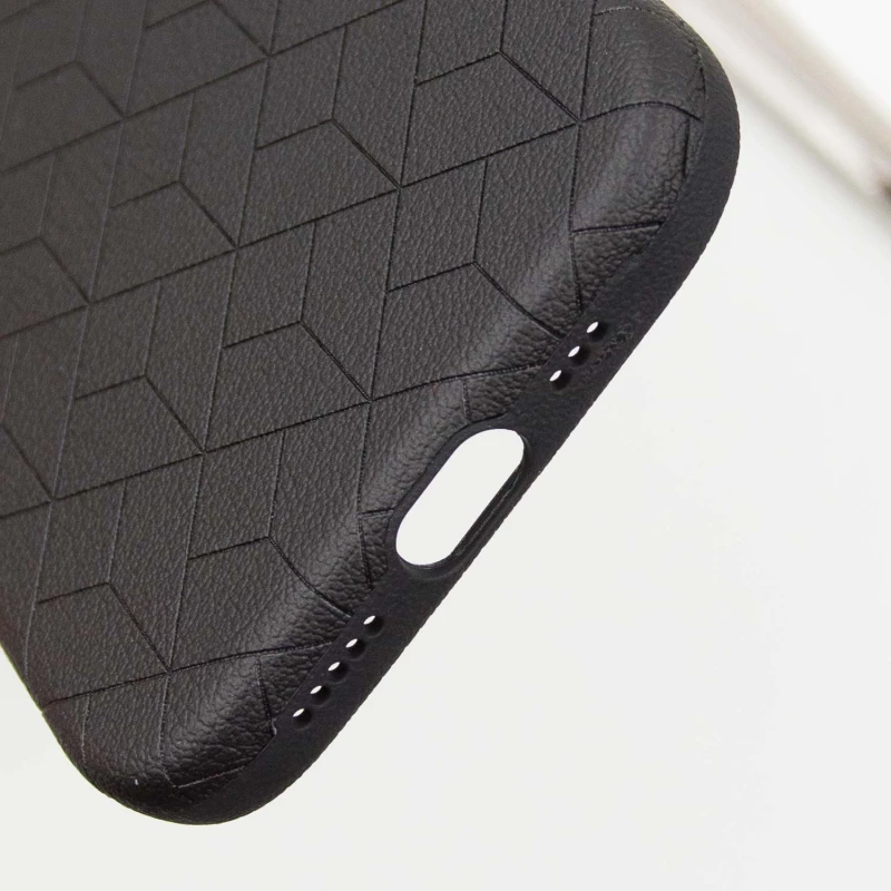 Шкіряний чохол з візерунком та MagSafe на Apple iPhone 16 – Black. Фото 8 з 8