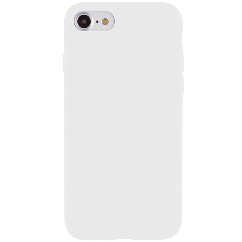 Чохол з закритим низом Silicone Case на Apple iPhone SE (2020) – Білий / White. Фото 1 з 1