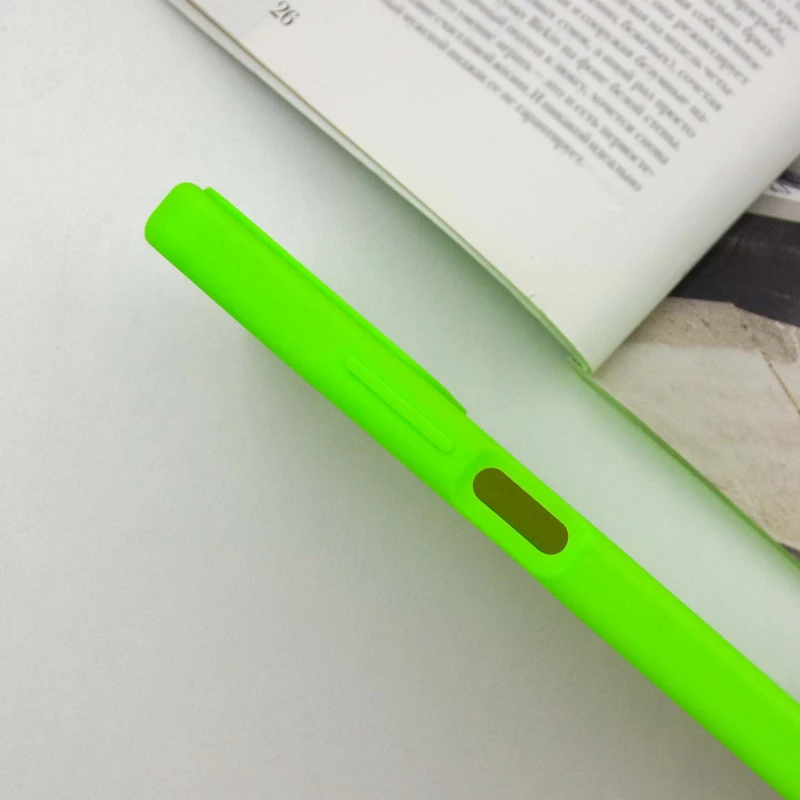 Чохол Silicone Case Lakshmi Plus з закритою камерою на Xiaomi Redmi 13 4G – Салатовий / Neon Green. Фото 8 з 9