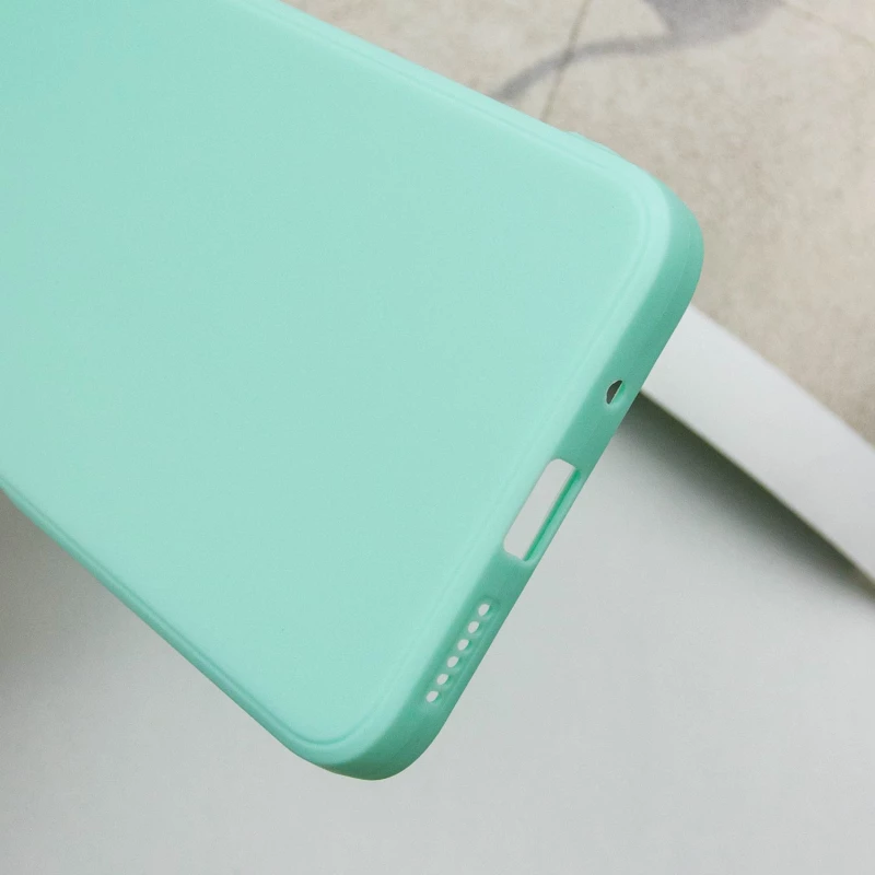 Цветной силиконовый чехол с защитой камеры для Xiaomi Redmi 12 – Зеленый / Menthol. Фото 9 из 9
