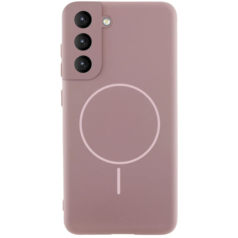 Чохол Silicone Cover Lakshmi Full Camera (AA) with Magnetic Fit для Samsung Galaxy S21 FE – Рожевий / Pink Sand. Фото 1 з 1