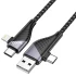 Дата кабель Hoco U95 Freeway 4in1 USB/Type-C to Type-C/Lightning 60W (1.2m) – Black. Фото 4 из 12