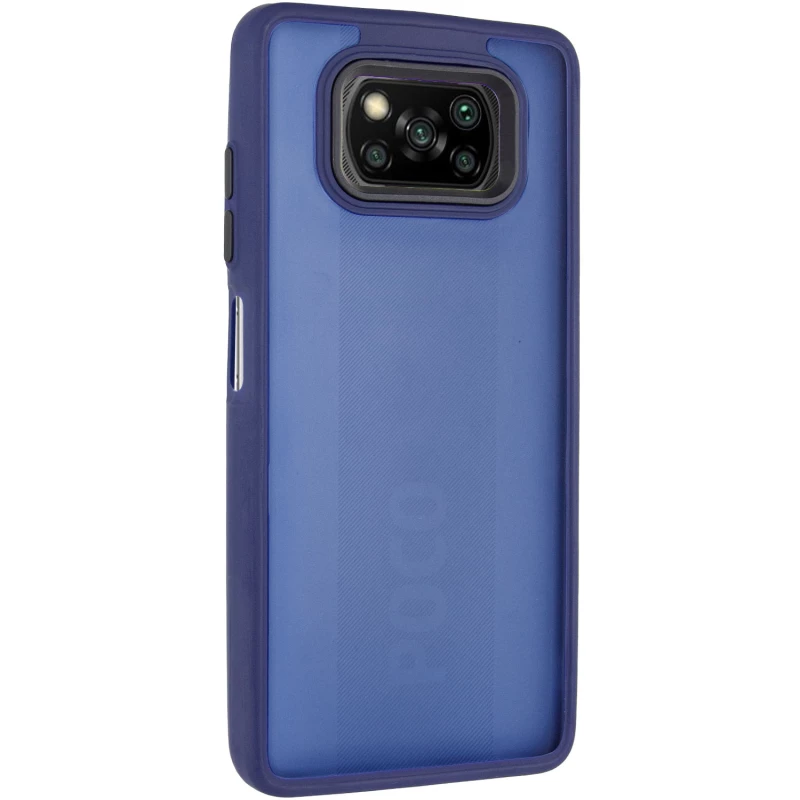 Чохол TPU+PC Lyon Frosted на Xiaomi Poco X3 NFC / Poco X3 Pro – Синій / Navy Blue. Фото 2 з 12