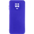 Цветной силиконовый чехол GETMAN с закрытой камерой на Xiaomi Redmi Note 9s / Note 9 Pro / Note 9 Pro Max – Синий / Iris. Фото 1 из 2