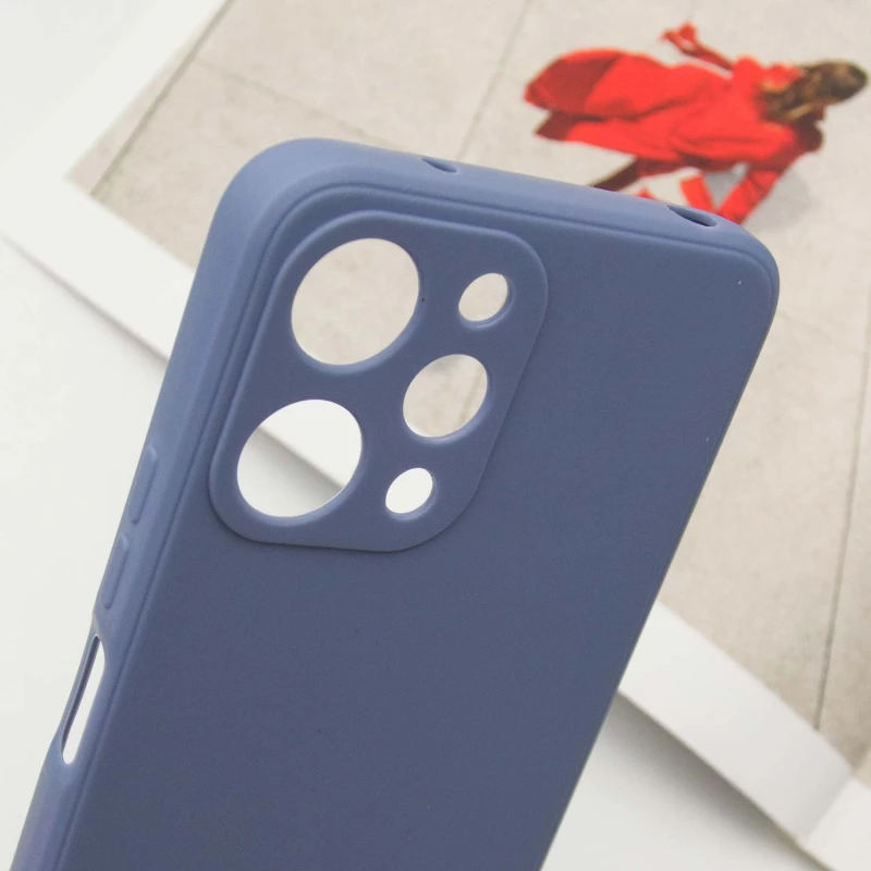 Цветной силиконовый чехол с защитой камеры для Xiaomi Redmi 12 – Голубой / Mist blue. Фото 11 из 13