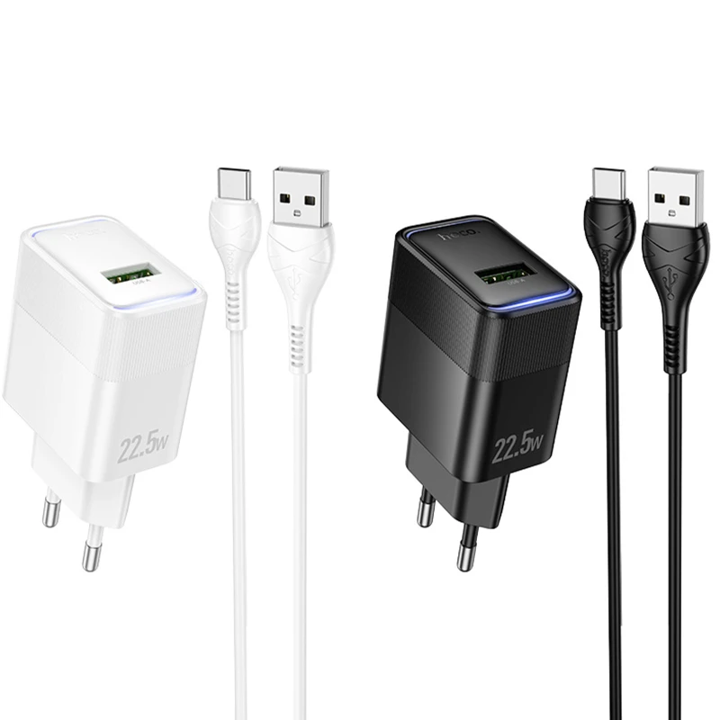 СЗУ Hoco CS111A Lounge PD22.5W (1USB-C) + кабель USB to Type-C фото 1 из 1