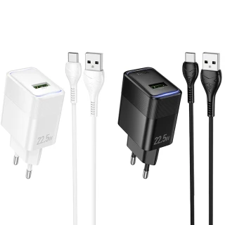 МЗП Hoco CS111A Lounge PD22.5W (1USB-C) + кабель USB to Type-C фото 1 з 1