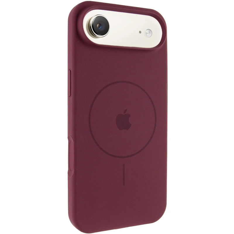 Чохол Silicone Case Full Protective (AA) V2 with MagSafe для Apple iPhone 17 Air (6.5") – Бордовий / Plum. Фото 2 з 11