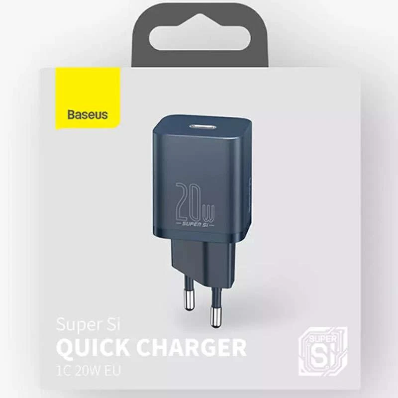 СЗУ Baseus Super Si Quick Charger 1C 20W – Синий. Фото 3 из 3