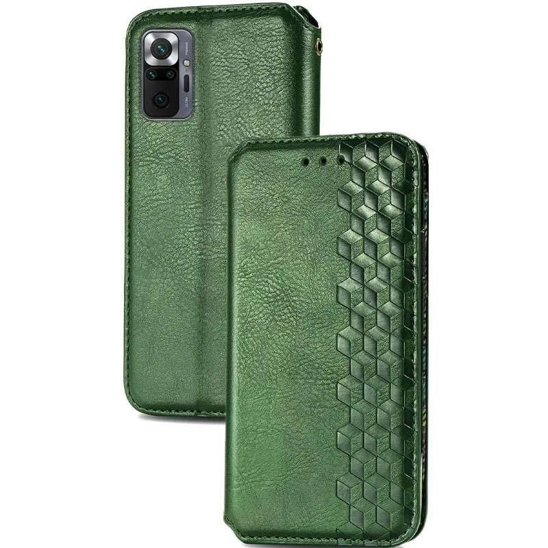 Чохол книжка GETMAN Cubic для Xiaomi Redmi Note 10 Pro – Зелений. Фото 3 з 6