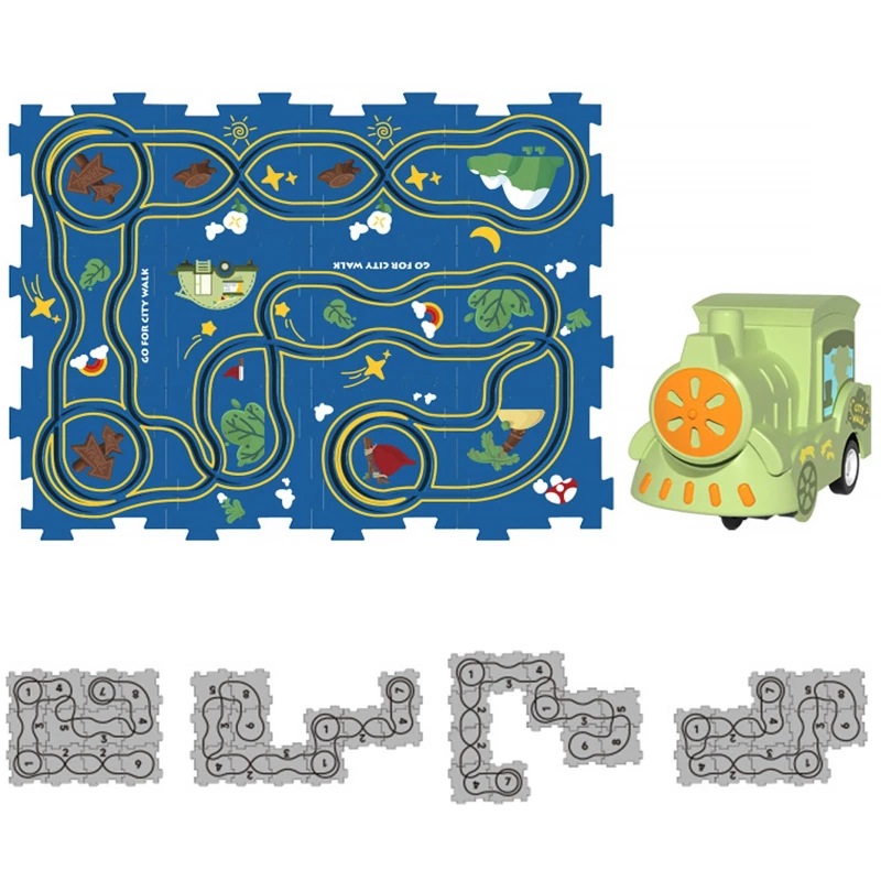 Розвиваюча іграшка-пазл SHT XDL588-19 Citi Walk (13pcs) – Blue. Фото 2 з 3