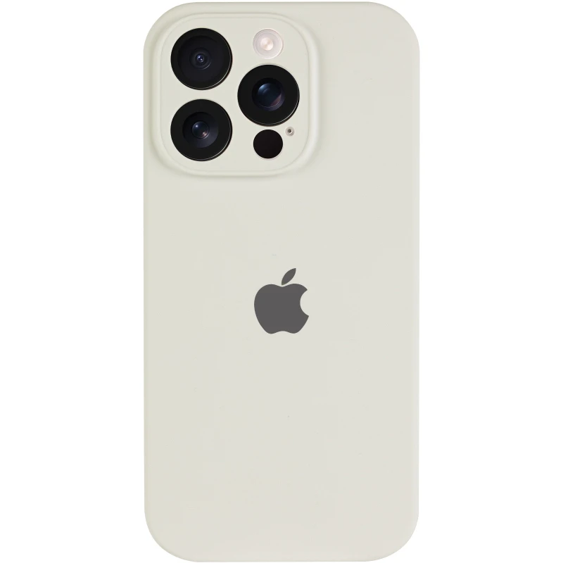 Чехол Silicone Case с защитой камеры для Apple iPhone 14 Pro Max (6.7") – Бежевый / Antigue White. Фото 3 из 6
