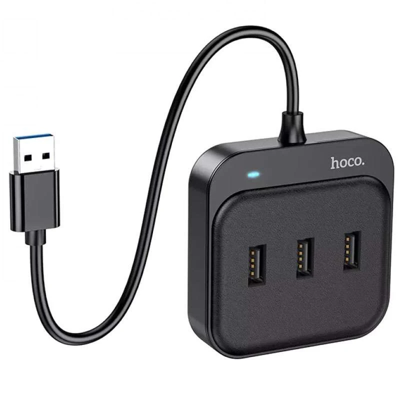 

Перехідник HUB Hoco HB31 Easy 4-in-1 (USB to USB3.0*4) (L=0.2m)